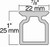 Harken 22mm High-Beam Track - 100mm (3 15/16\") Hole Spacing